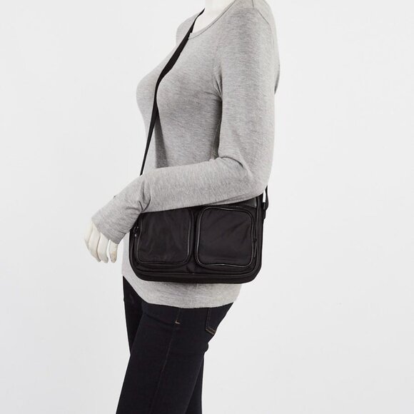Yves Saint Laurent Black Nylon/Leather City Camera Crossbody Bag - Picture 1 of 12